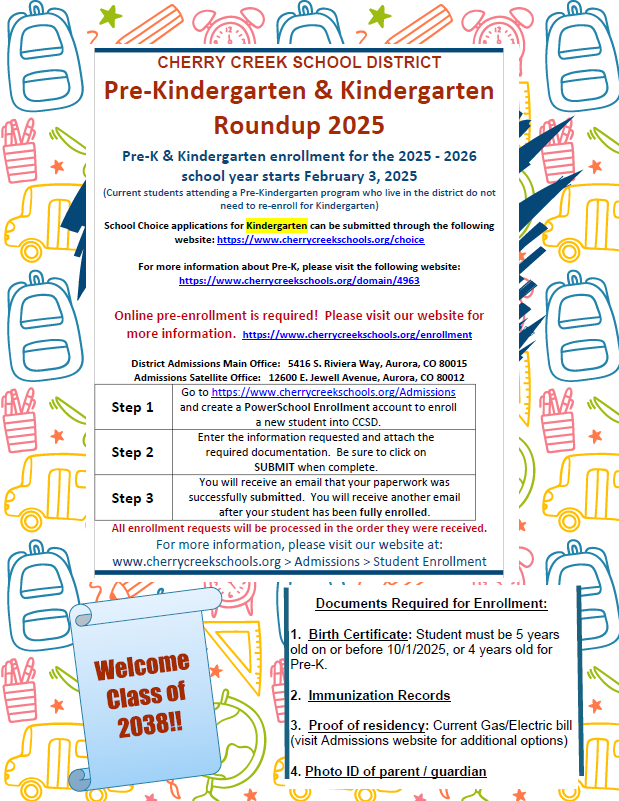  Kindergarten Round Up
